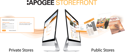 Apogee StoreFront private versus public web-to-print stores