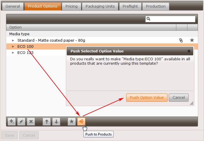 Make an additional paper type available to existing products