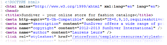 Apogee StoreFront SEO title description tags