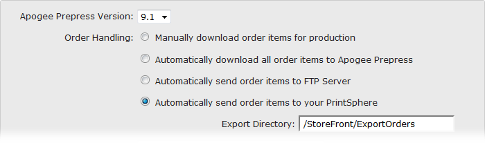 Export order data in PrintSphere