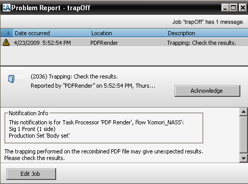 Problem Report