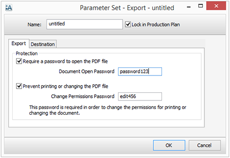 Export protected PDFs