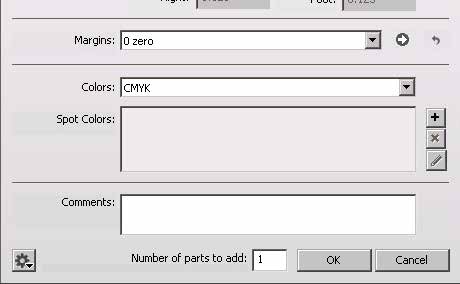 Job part settings in Apogee Imposition