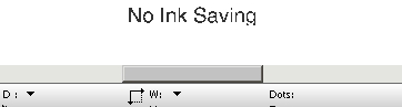 No Ink Saving mark