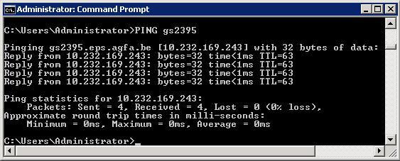 Ping to Hostname