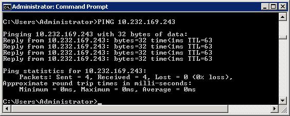 Ping to IP address