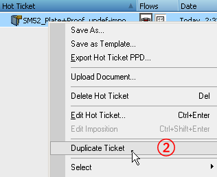 Duplicate Ticket contextual menu item