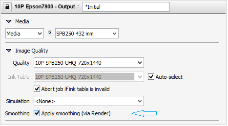 Text Smoothing for proofs setting in Apogee Prepress